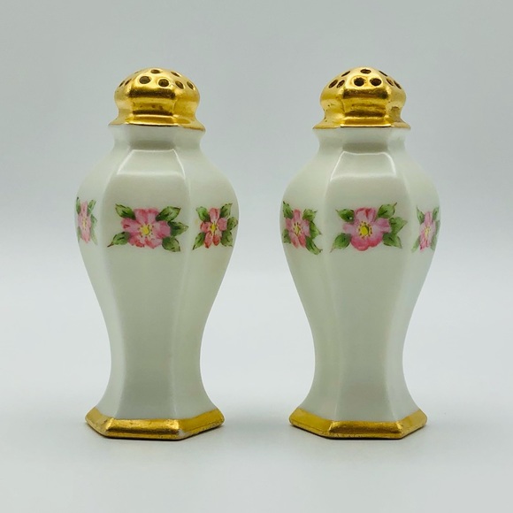 Vintage Other - Antique One of a Kind Hand Painted Salt and Pepper Shakers Fine China